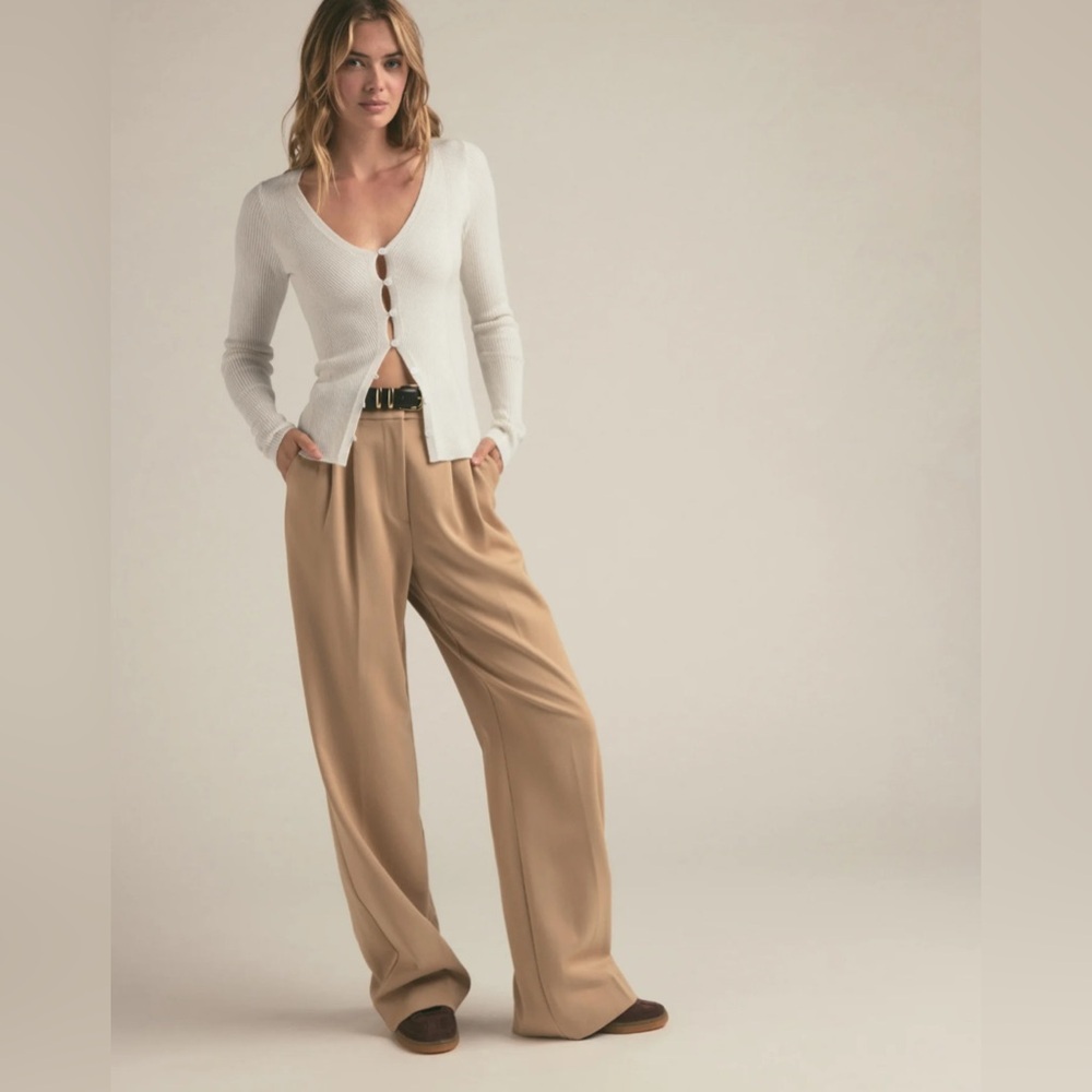 Favorite Daughter THE FAVORITE PANT Pleated‎ Wide leg Sz 10